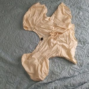 Cream Babydoll Crop Top XS, Size 2